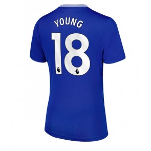 Billiga Everton Ashley Young #18 Hemmatröja Dam 2024-25 Kortärmad